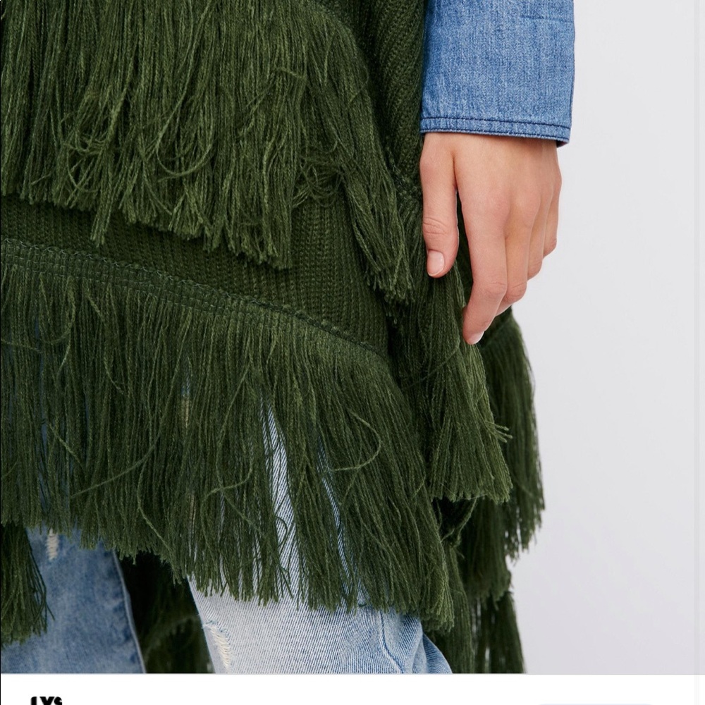 Vintage Free People Fringe Shawl - Picture 3 of 6